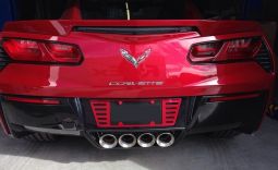 C7 Corvette Louvered Painted Rear License Plate Frame